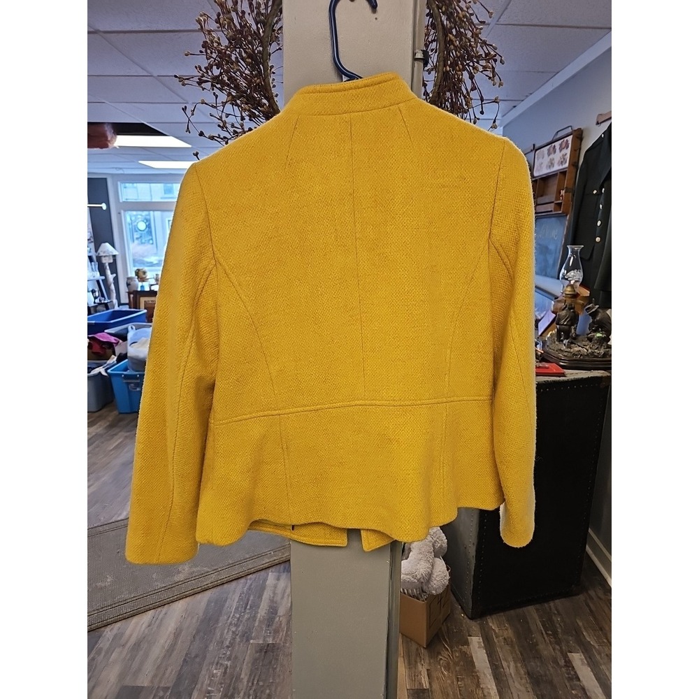 Talbots Jacket Womens Yellow Wool Blend Blazer‎ Button Down 6P - Picture 5 of 7